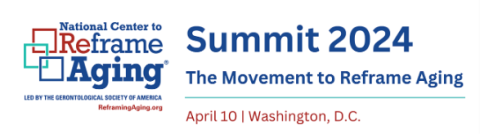 reframe aging summit logo in blue